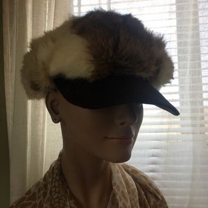 Vintage rabbit fur hat